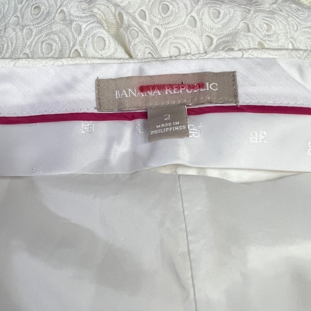 Banana Republic  Islet Hampton White 5" inseam Shorts NWT Size 2 - Picture 7 of 8